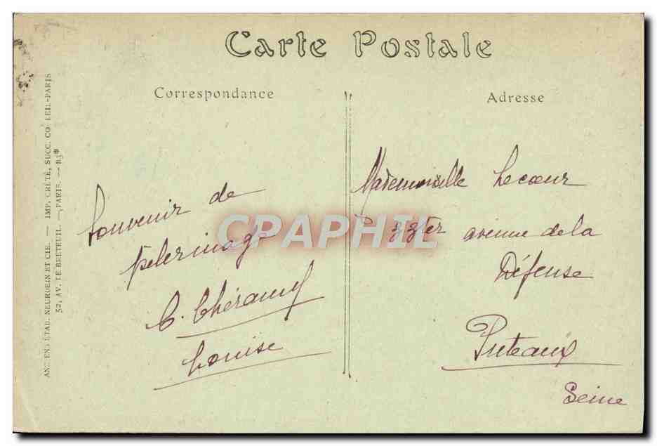 CPA Laghet Le Monastere et la Route de la Turbie  — Rückseite