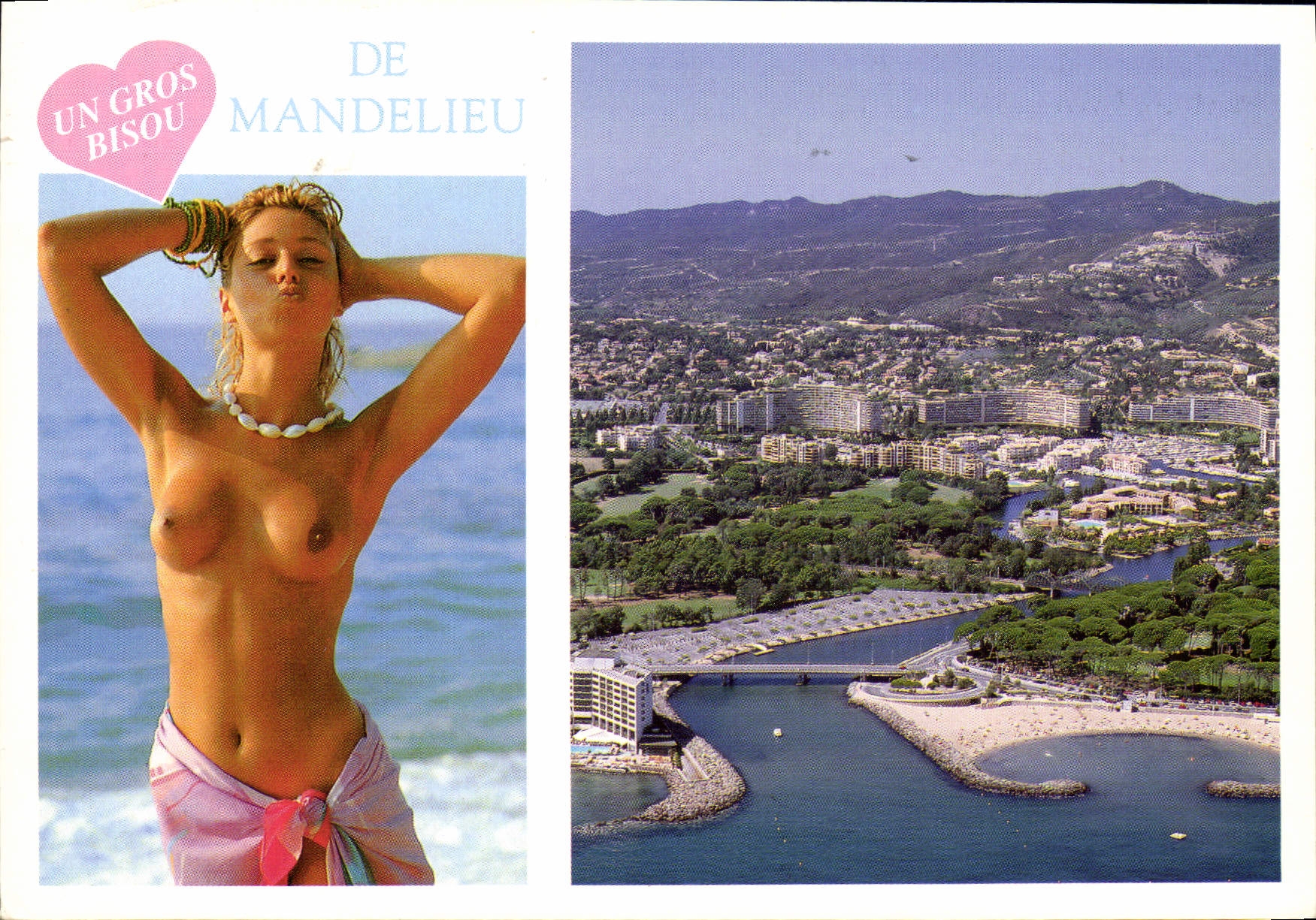 Mandelieu-la-Napoule — vue aérienne et femme au bord de la mer — Éditions Gilletta
