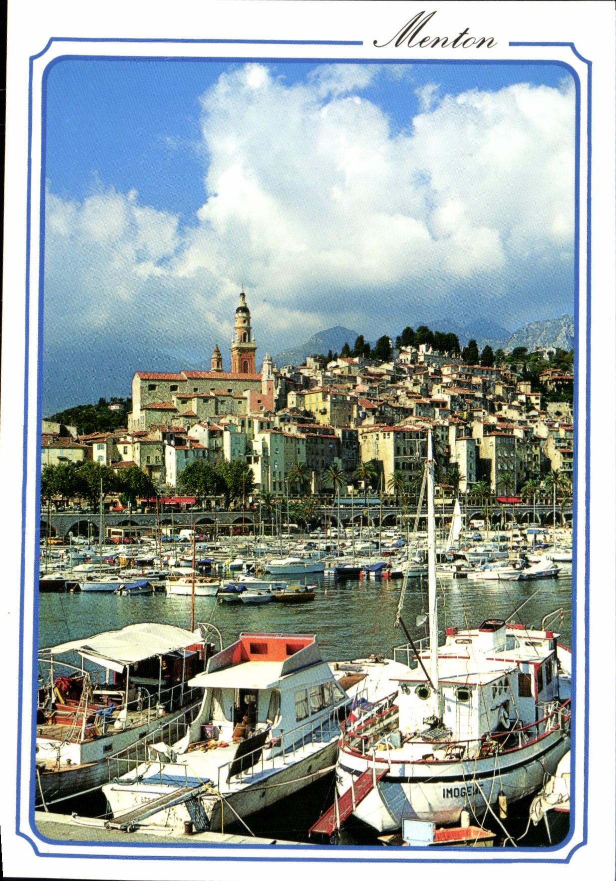 CPM Menton L'ancien port et au fond la vieille ville