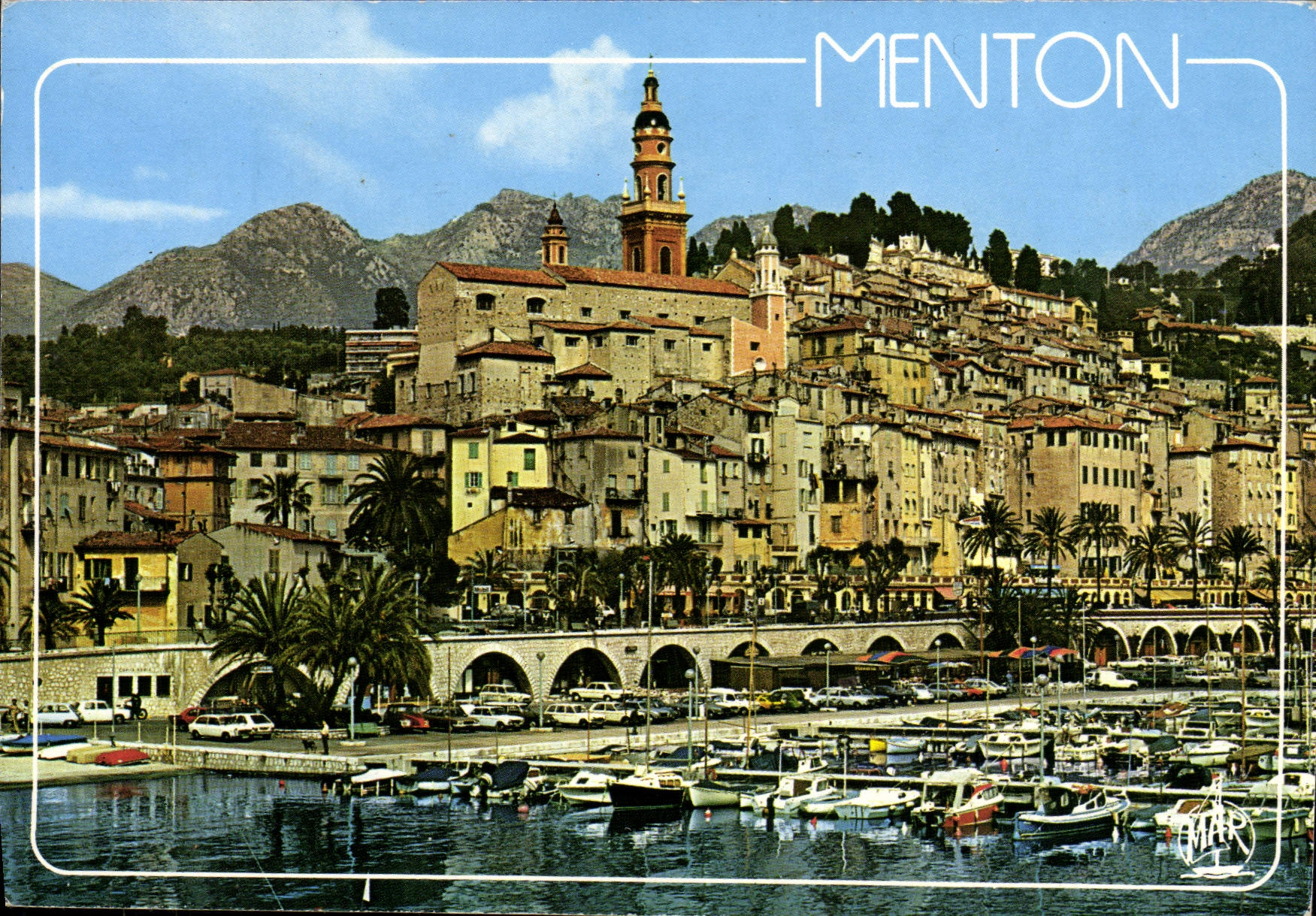Menton — Vue du port et de la vieille ville — Éditions MAR