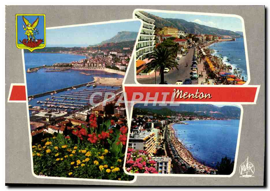 CPM Menton Le nouveau port Boulevard General Leclerc 