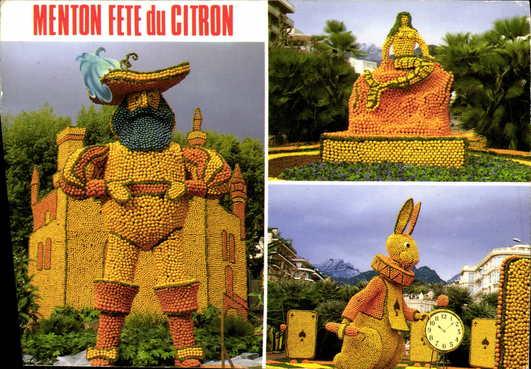 CPM Menton Fete du citron Lapin Geatn Sirene 