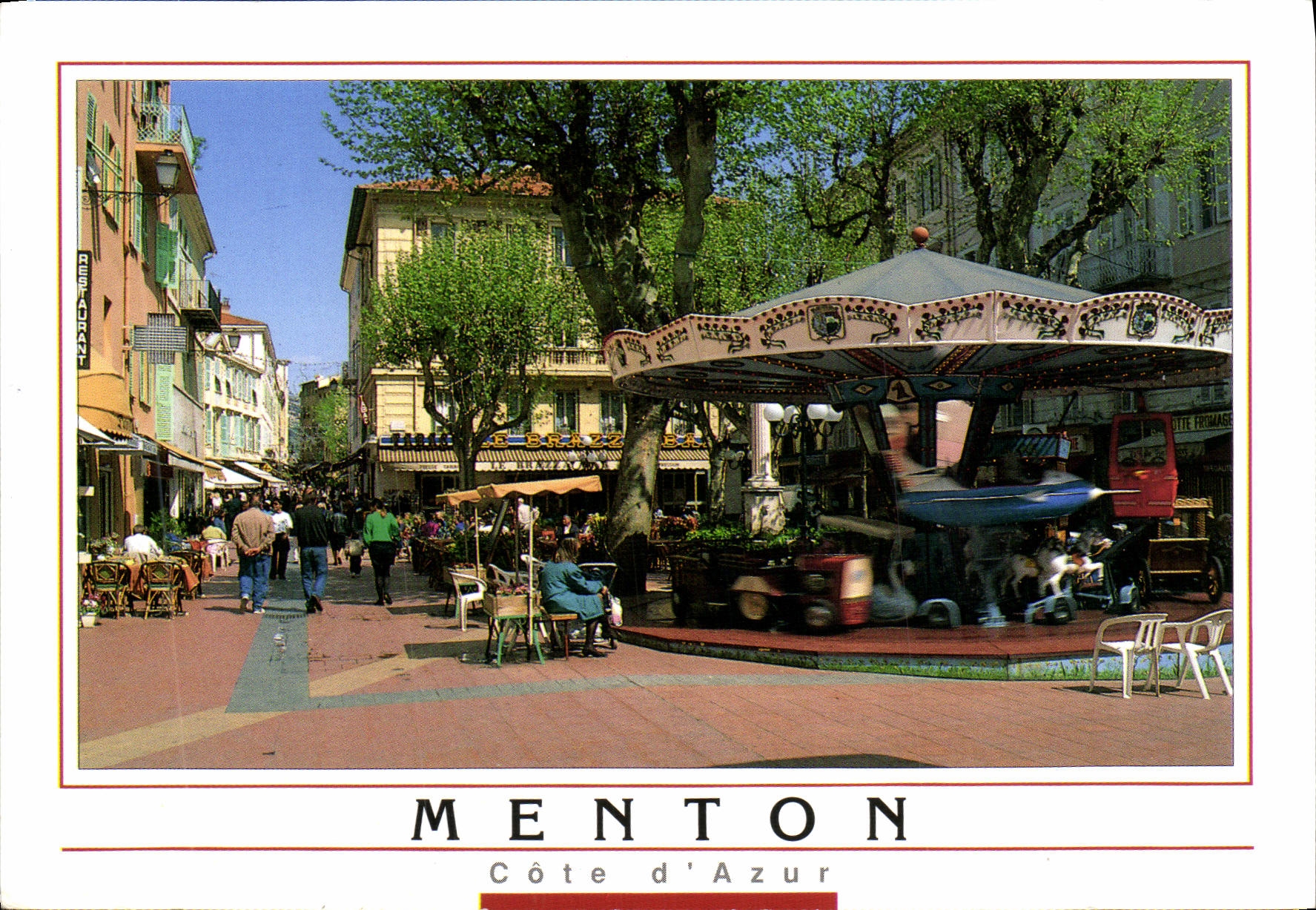 CPM Menton Rue Pietonne Manege
