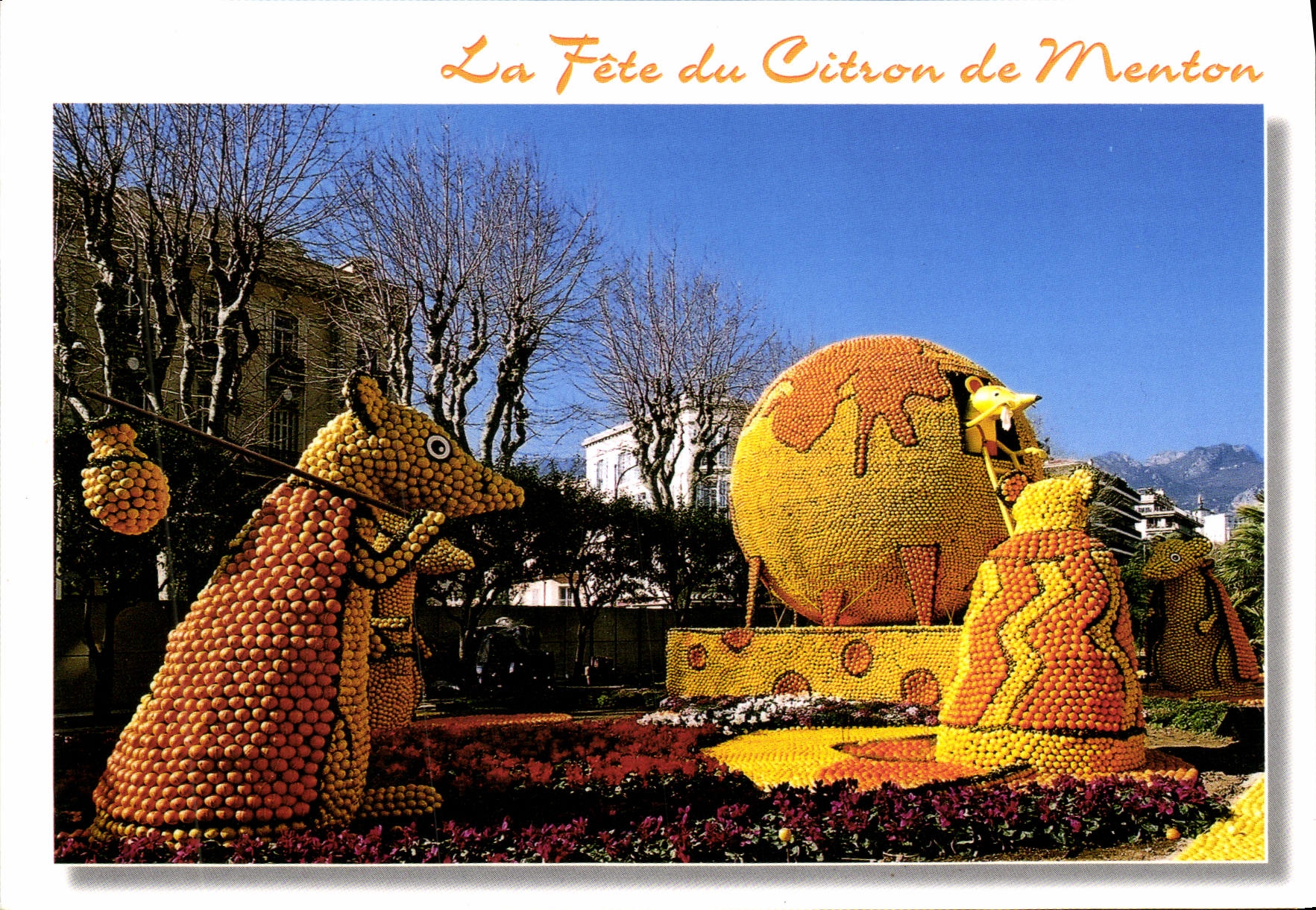 CPM Menton Fete du citron Les fables de la fontaine 