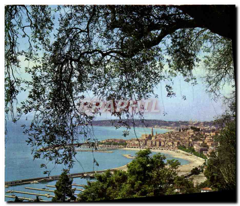 CPM Menton Perle de France Echappee sur la ville et les ports de plaisance