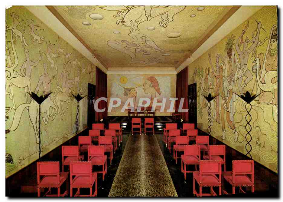 CPM Menton Hotel de ville Salle des mariages Jean cocteau
