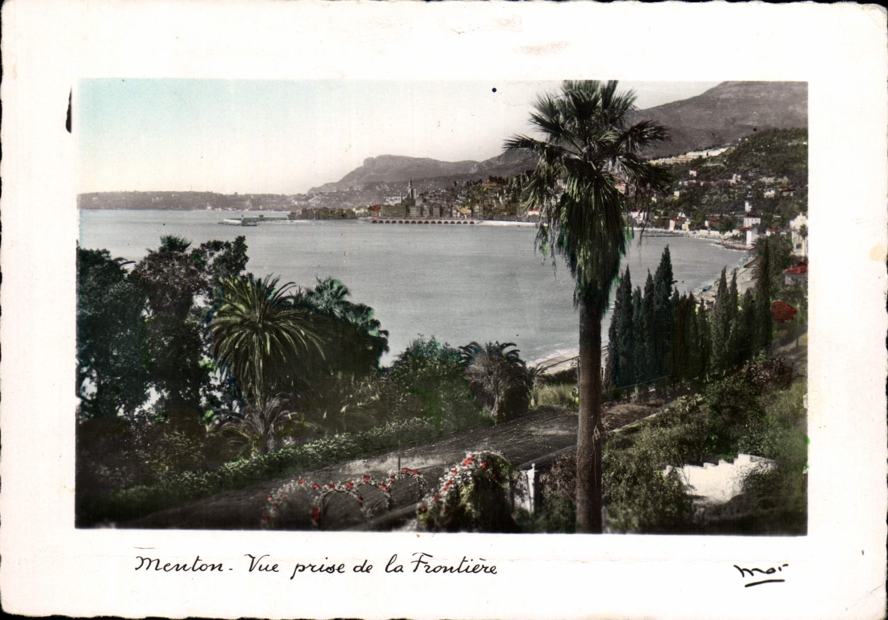 CPA Menton Vue Prise De La Frontiere