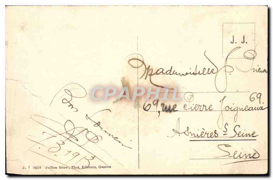 CPA Menton La Vieille Ville — Verso