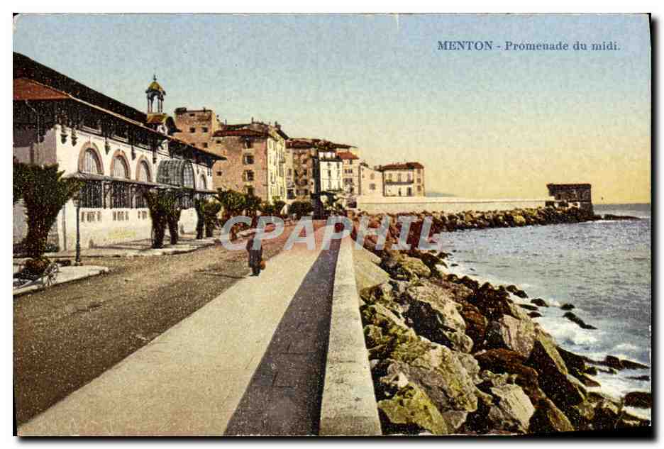 CPA Menton Promenade Du Midi