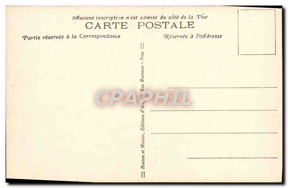 CPA Menton La Vieille Ville et le boulevard de Garavan  — Rückseite