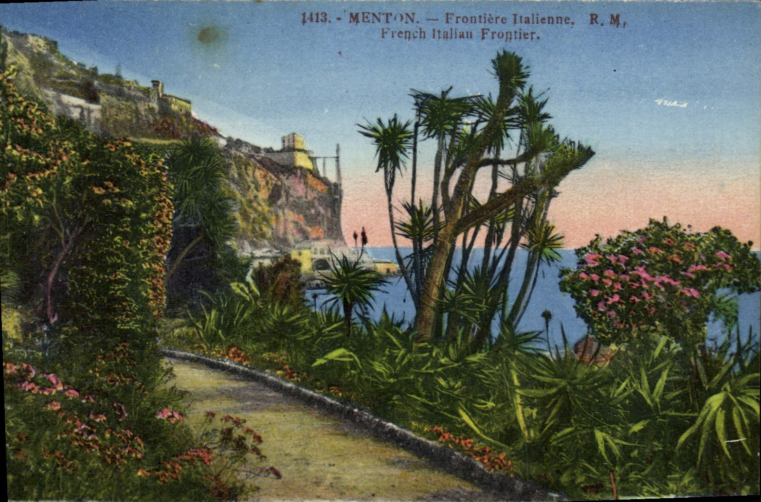 CPA Menton Frontiere Italienne 