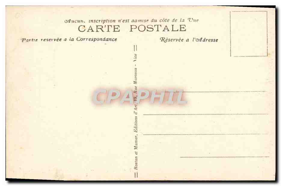 CPA Menton Sous bois au Cap Martin  — Rückseite
