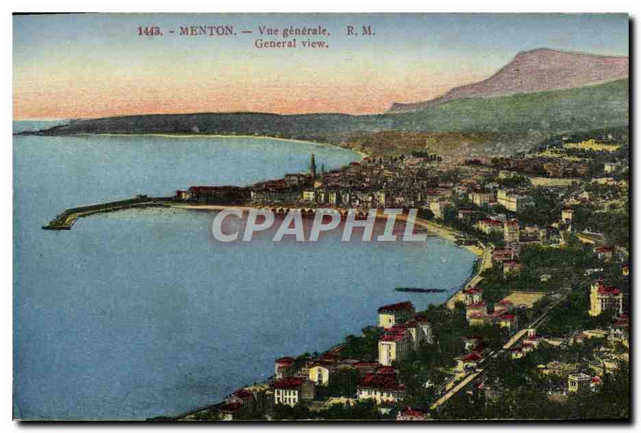 CPA Menton Vue Generale 
