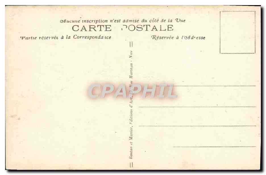 CPA Menton Vue Generale  — Rückseite