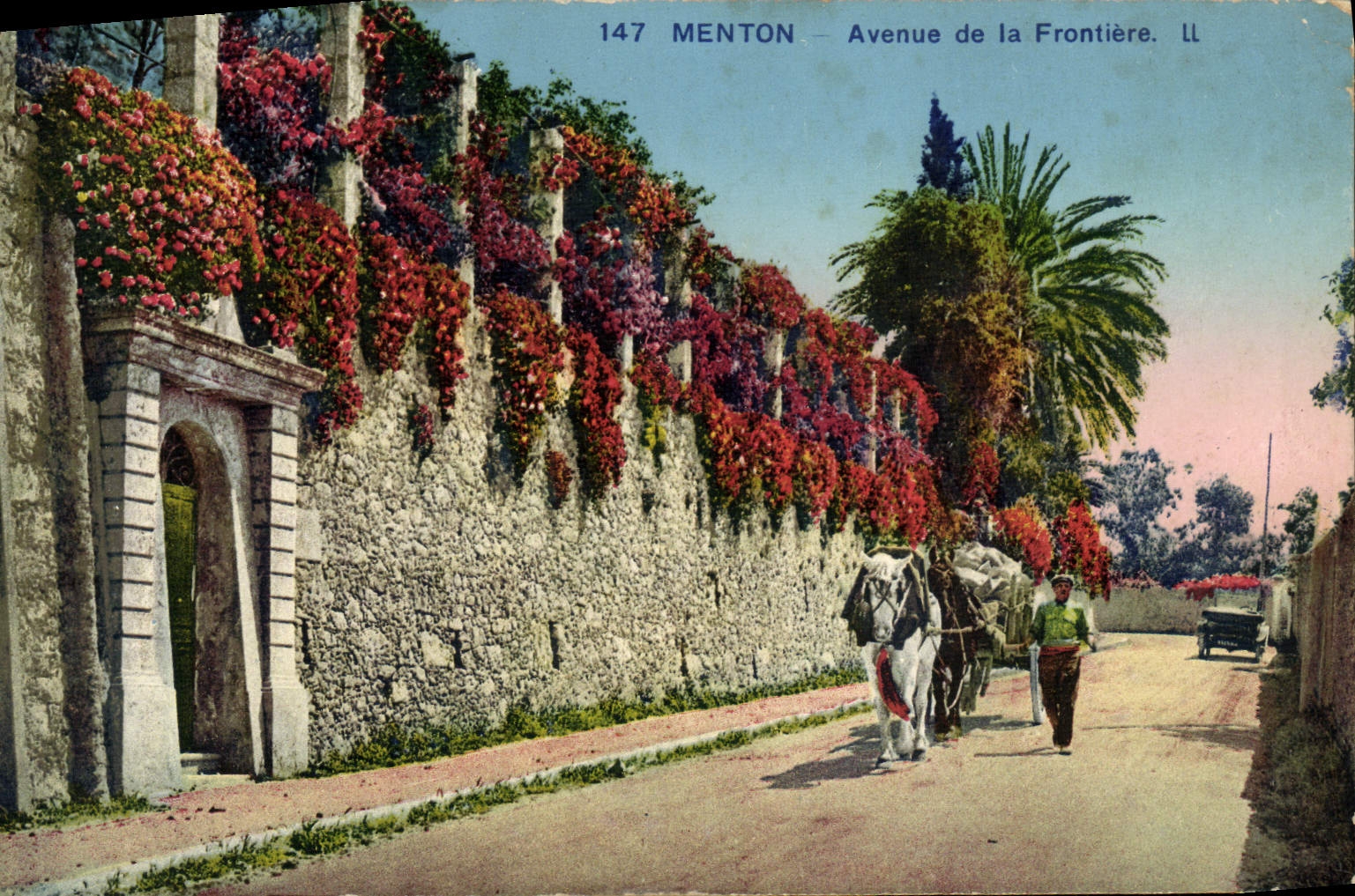 CPA Menton Avenue de la frontiere 