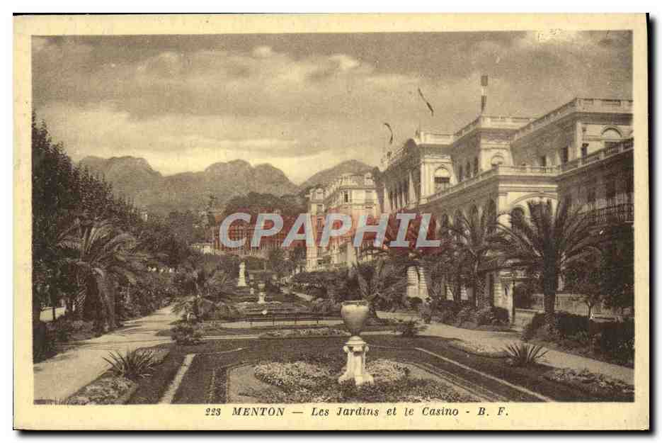 CPA Menton Les Jardins et le Casino
