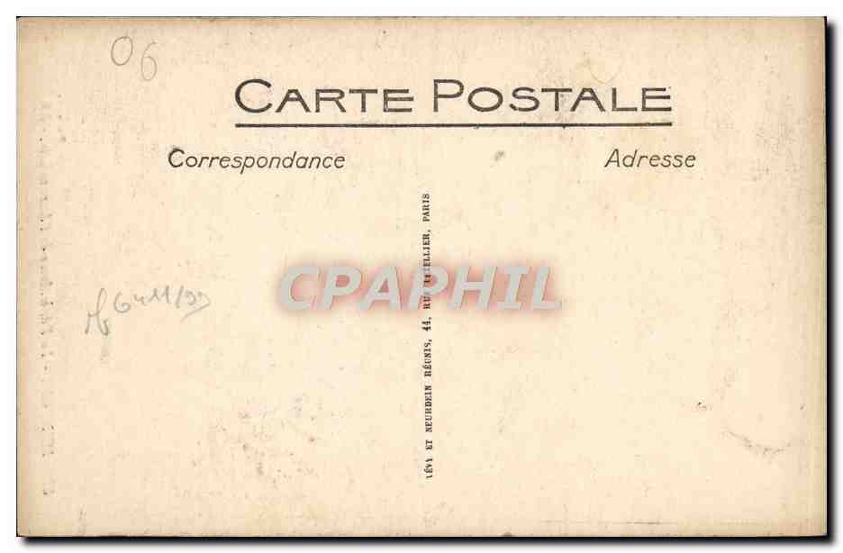 CPA Menton Le Funiculaire De L'Annonciade — Rückseite