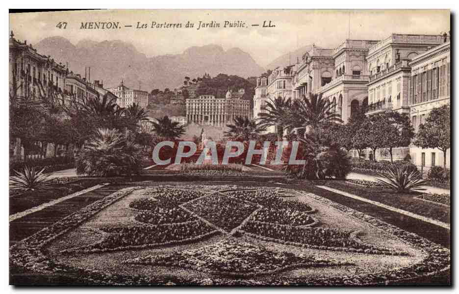 CPA Menton Les Parterres Du Jardin Public