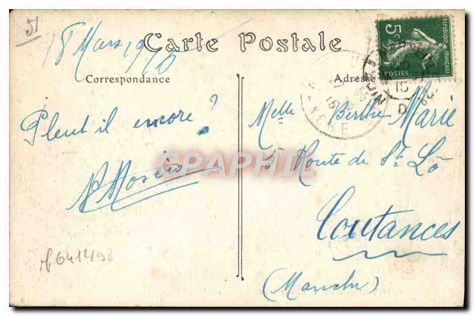 CPA Menton Le Port et la Vieille Ville — Rückseite