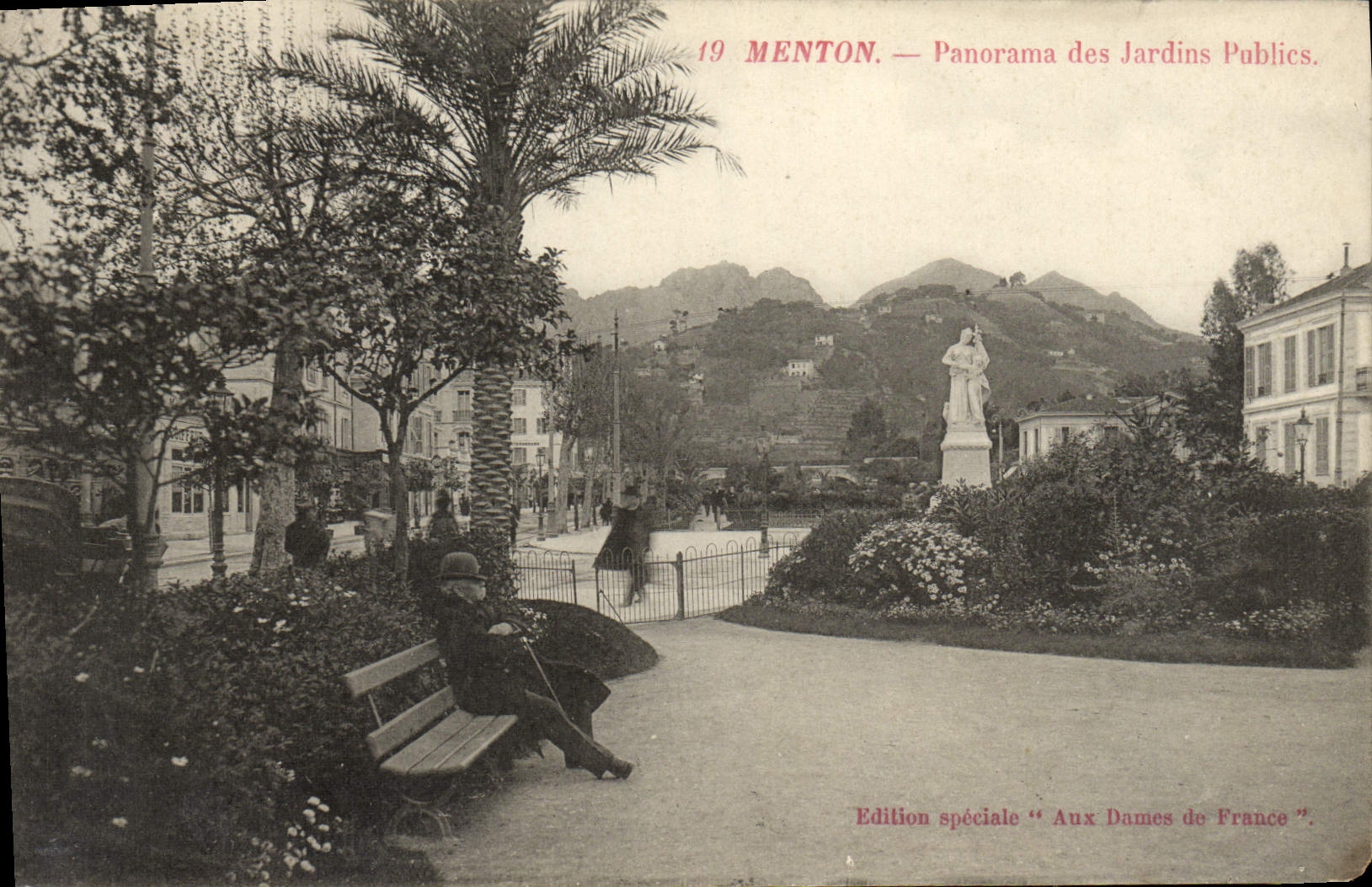 CPA Menton Panorama Des Jardins Publics