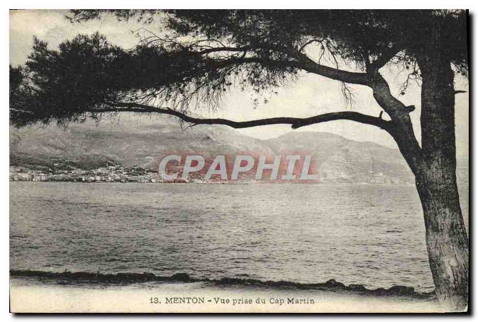 CPA Menton Vue Prise Du Cap Martin