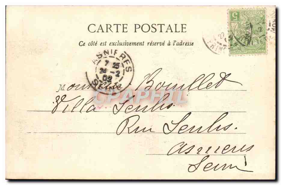 CPA Menton La Vieille Ville — Rückseite