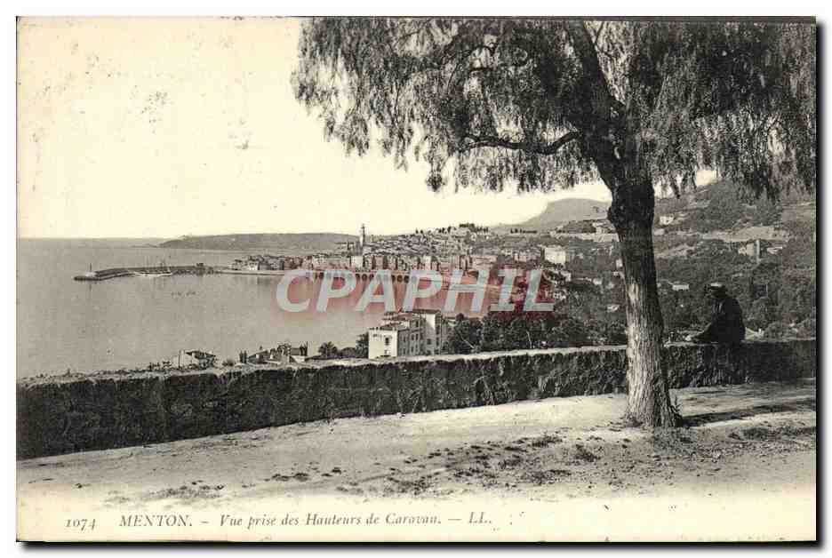 CPA Menton Vue Prise des Hauteurs de Caravan