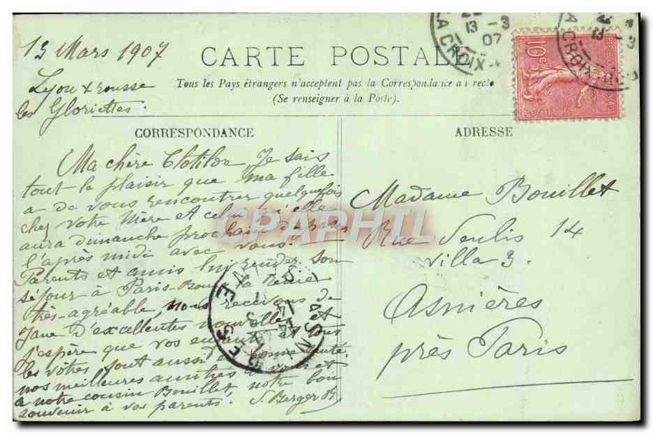 CPA Menton Vue Prise des Hauteurs de Caravan — Rückseite
