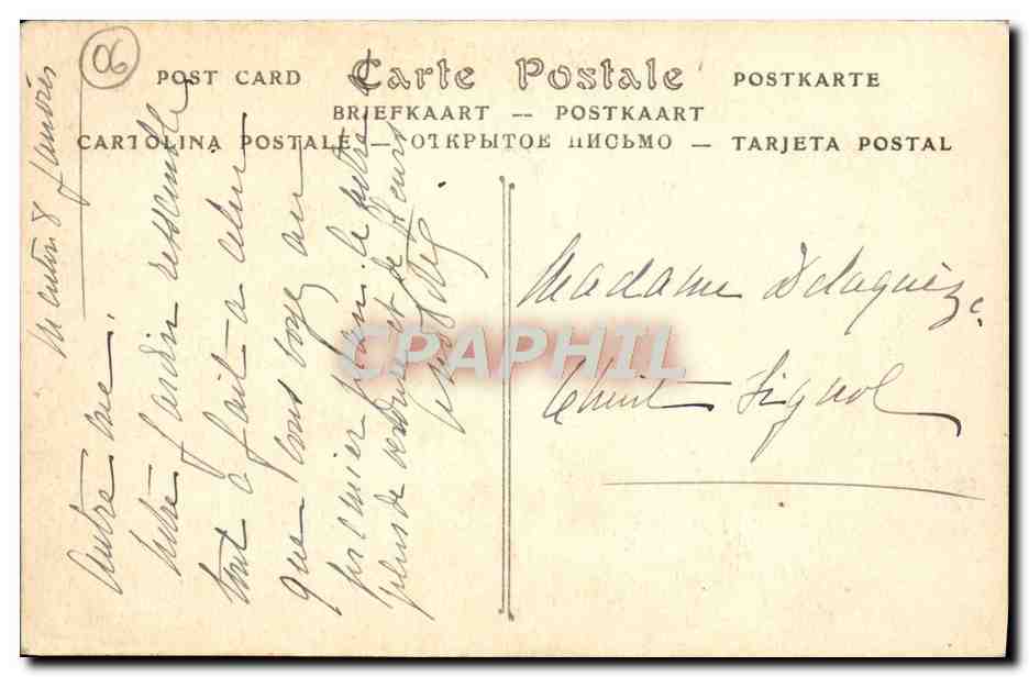 CPA Menton La Vieille Ville — Rückseite