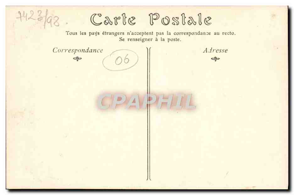 CPA Menton Vue Prise Du Cap Martin — Rückseite