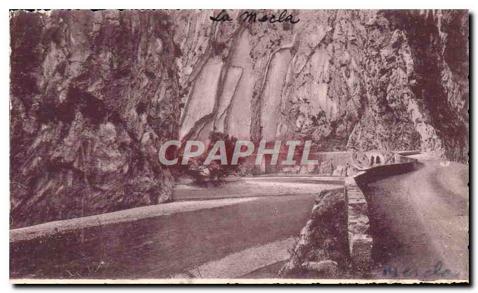 CPA La route de Daluis Le var dans les gorges de la Mescla