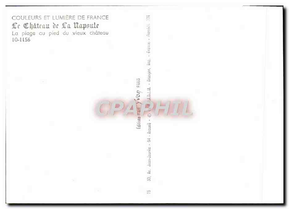 CPM La Napoule Le Vieux Chateau et les Plages — Verso