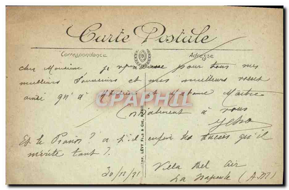 CPM La Napoule Vue Generale — Verso