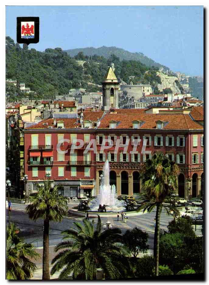 Nice — Partial View of Place Masséna with the Castle in the Background — Editions d'Art Altaï