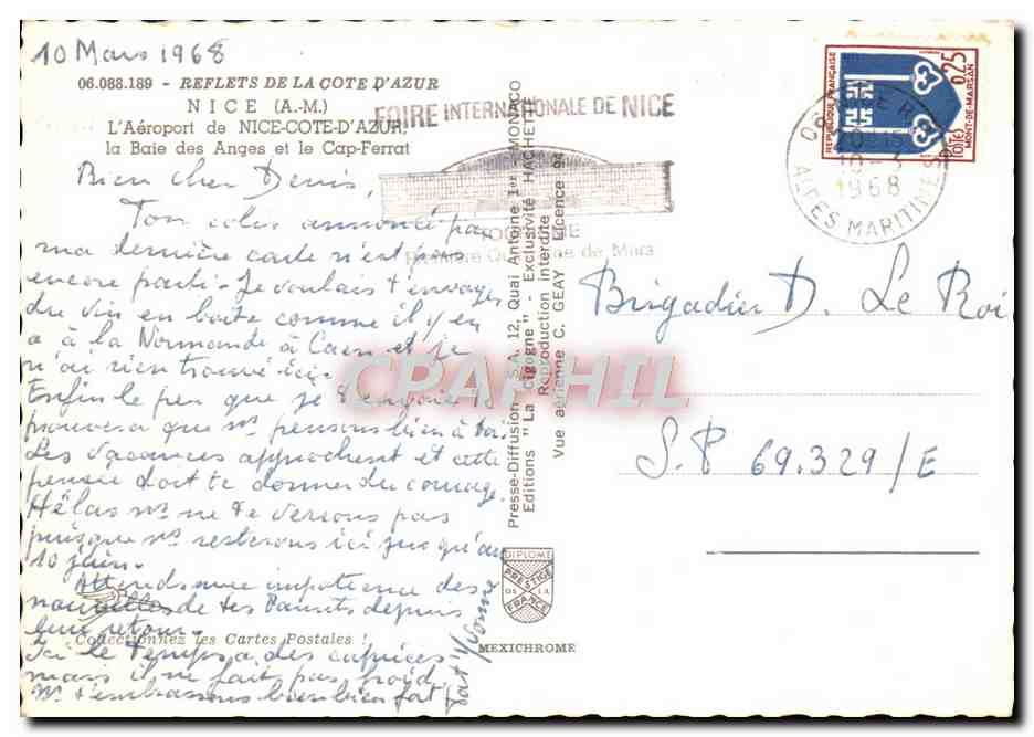 CPM Nice Cote D'Azur Aeroport la baie des anges et le Cap Ferrat — Verso