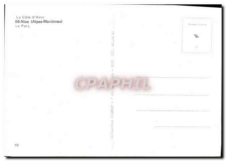 CPM Nice Le Port Cote D'Azur Bateau  — Verso
