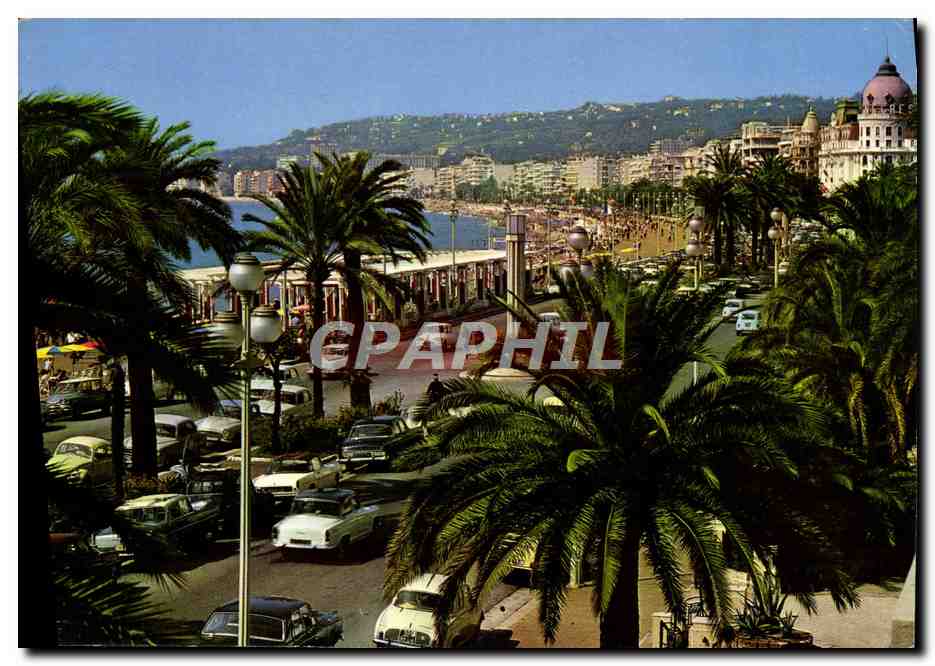 CPM Nice La Promenade Des Anglais Devant le Palais de la Mediterranee Hotel Negresco