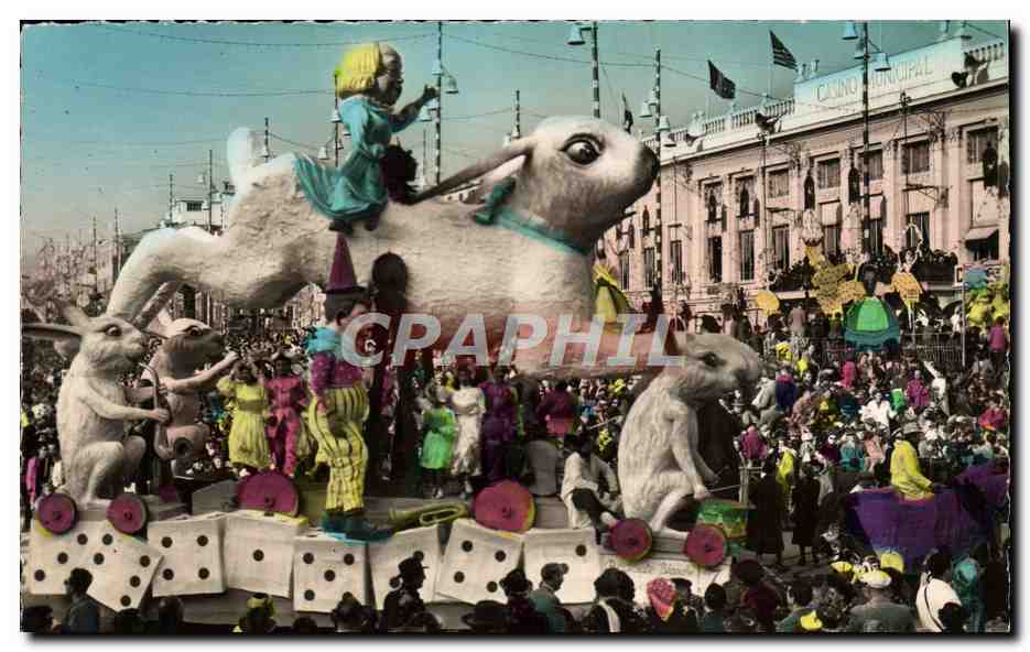 CPA Carnaval De Nice Redoute Blanche chez les jouets Lapin Pignataro