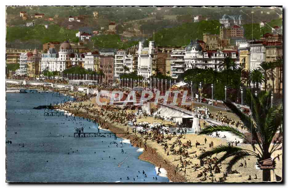 CPA Nice La Plage et la Promenade Des Anglais