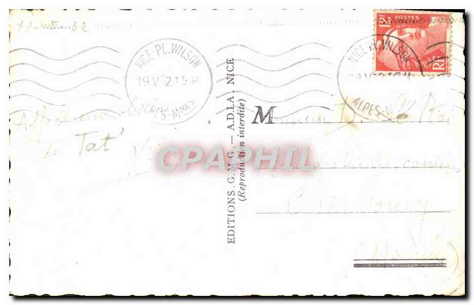 CPA Nice Souvenir Folklore  — Verso