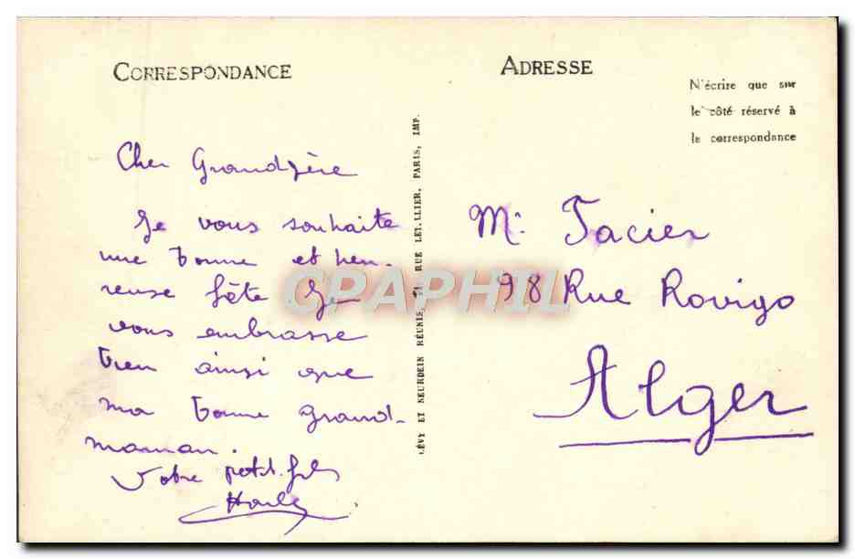 CPA Nice La Promenade Des Anglais et le Palais De La Jetee — Rückseite