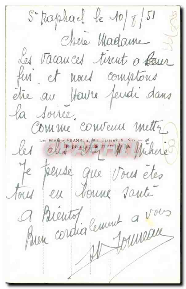 CPA Nice Effet de Nuit de la Promenade — Rückseite