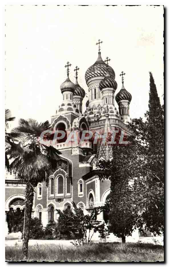 CPA Nice L'Eglise Russe Dans la Verdure Russie Russia
