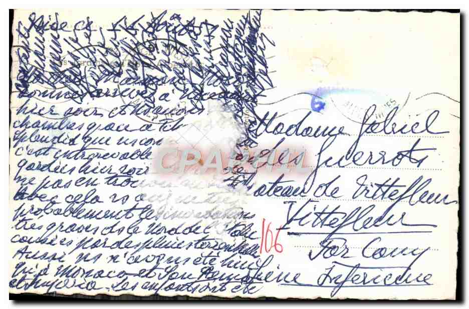 CPA Nice La Promenade des Anglais — Rückseite