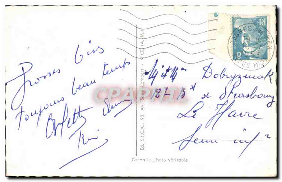 CPA Nice Vue Generale — Verso
