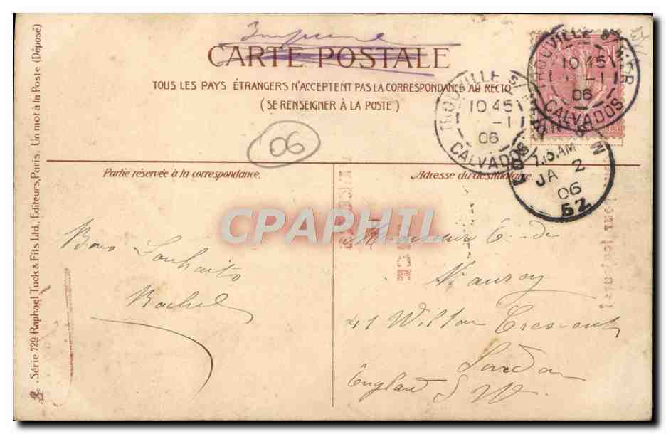 CPA 1er Janvier Fleurs de Nice Enfants — Rückseite