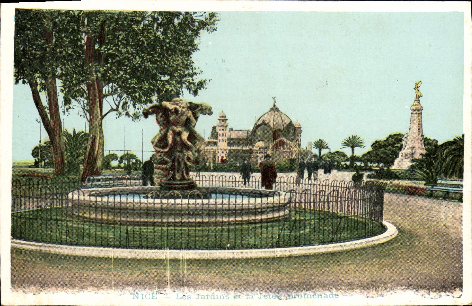 CPA Nice Les jardins et la jetee promenade 
