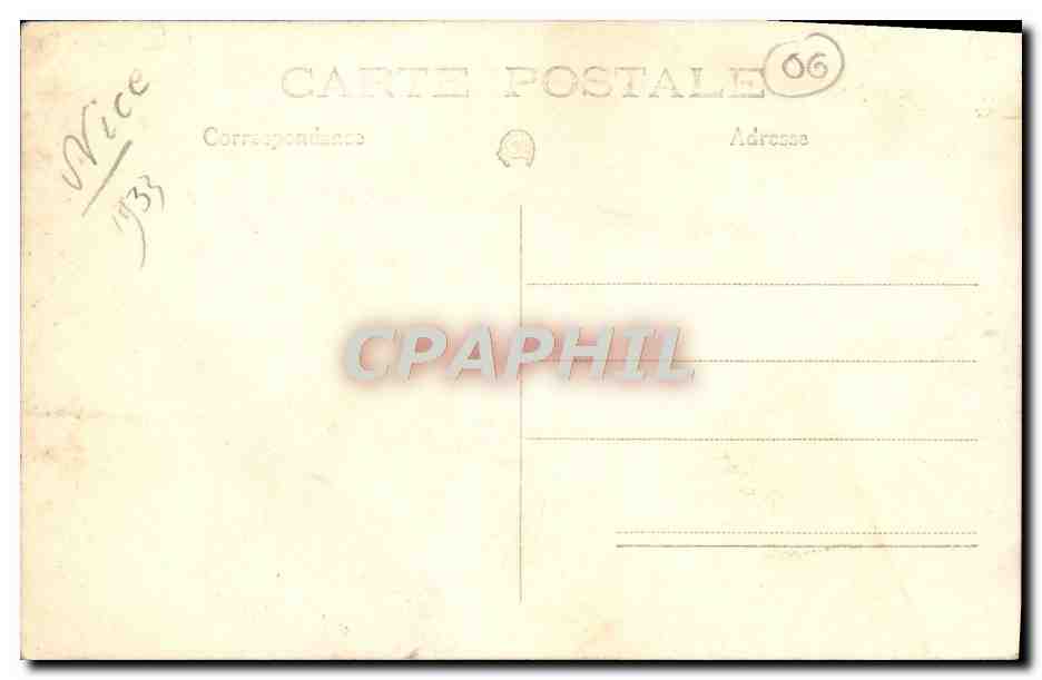 CARTE PHOTO Nice 1933 Jeune femme  — Rückseite