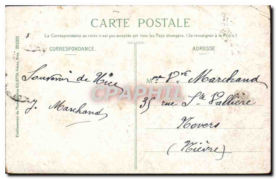 CPA Nice Promenade du Midi Les Ponchettes — Reverso