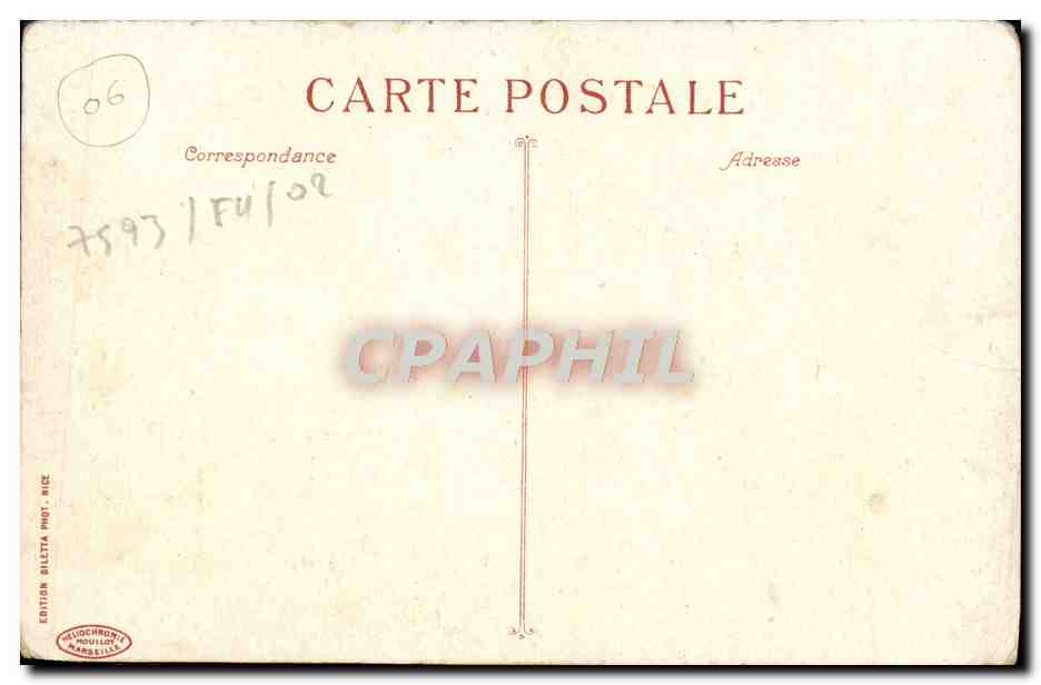 CPA Nice Palais de la Jetee et Jardin Public — Rückseite